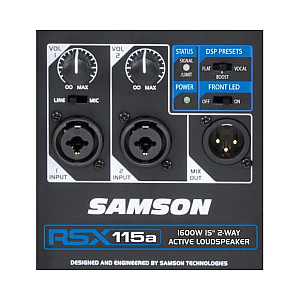 Samson RSX115A 1600W 15" 2-Way Active Loudspeaker